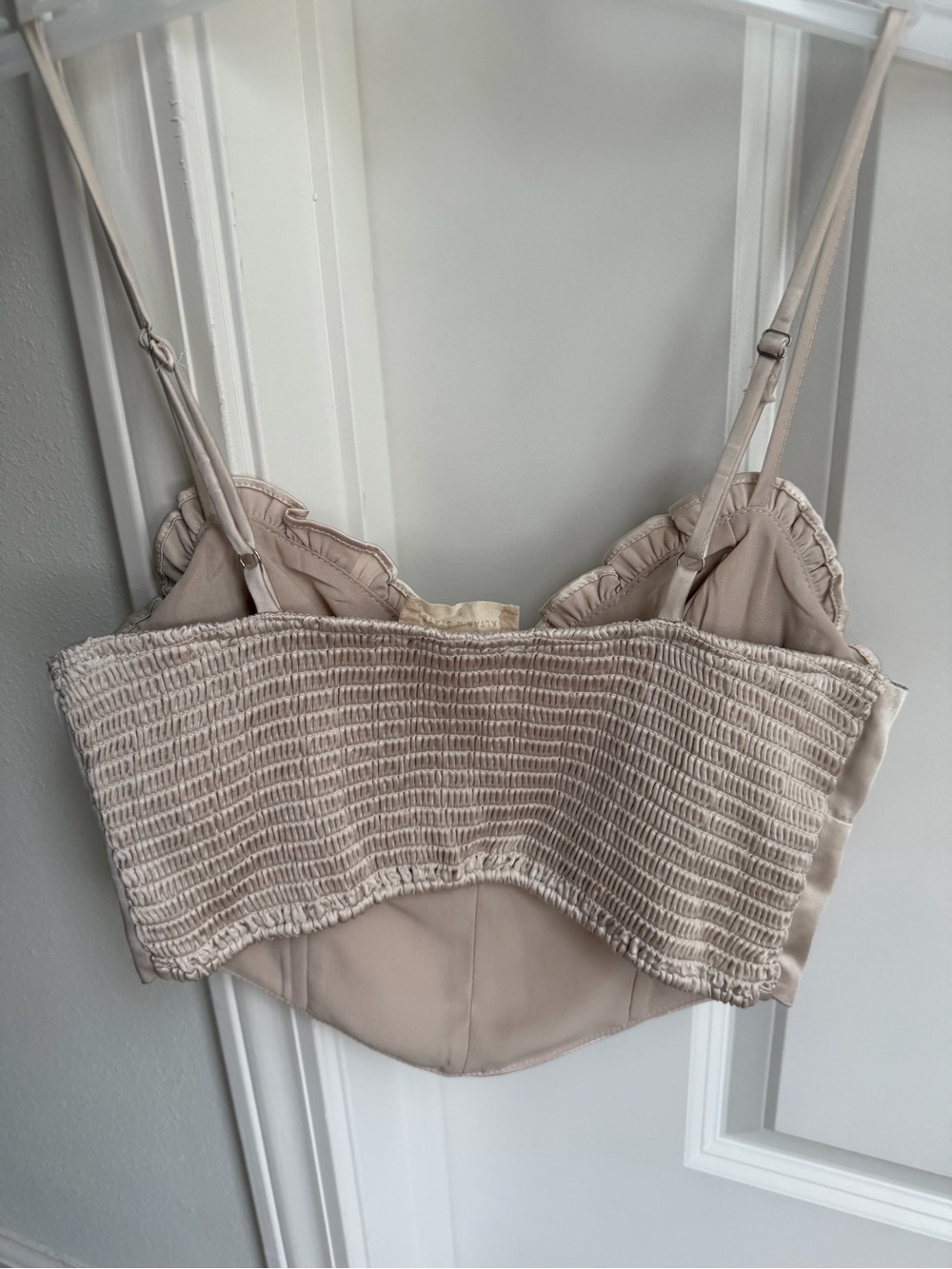 Satin Ruched Drawstring Crop Cami - Picture 2 of 3